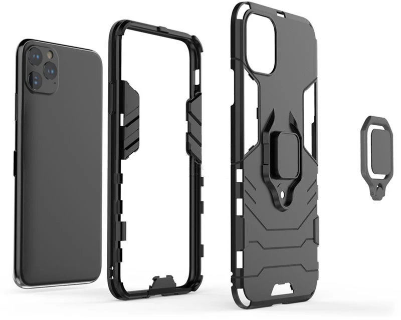 Toptel Ring Armor dėklas skirtas Xiaomi 15 5G juodos spalvos