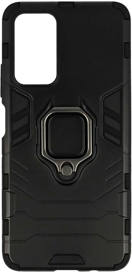 Fusion Accessories Topt Ring Armor dėklas skirtas Xiaomi Poco M4 Pro 5G juodos spalvos