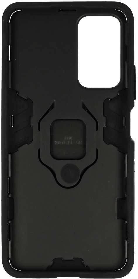 Fusion Accessories Topt Ring Armor dėklas skirtas Xiaomi Poco M4 Pro 5G juodos spalvos