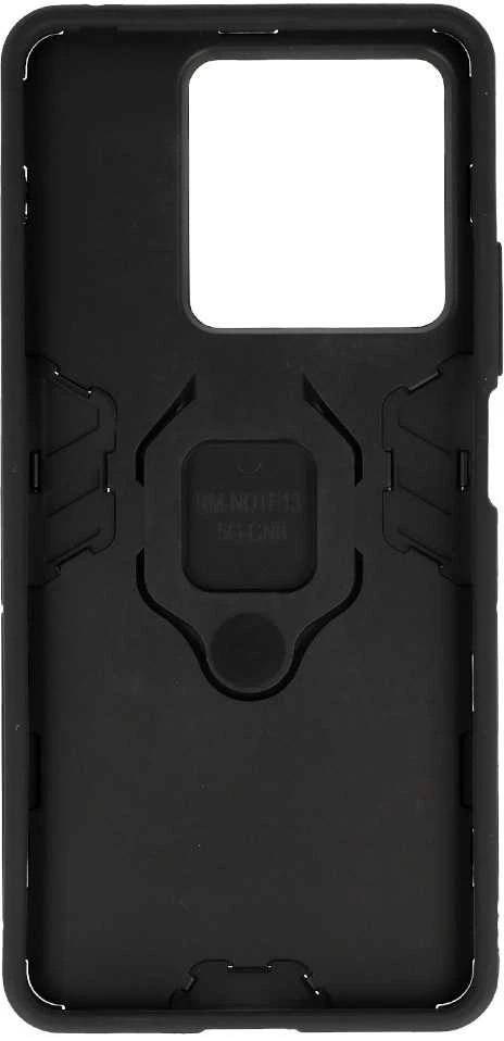 Fusion Accessories Topt Ring Armor dėklas skirtas Xiaomi Redmi Note 13 5G juodos spalvos