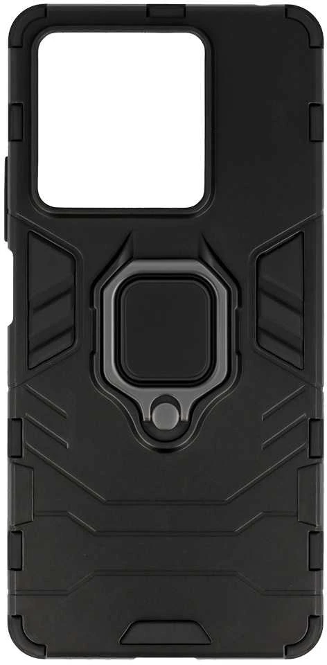 Fusion Accessories Topt Ring Armor dėklas skirtas Xiaomi Redmi Note 13 5G juodos spalvos
