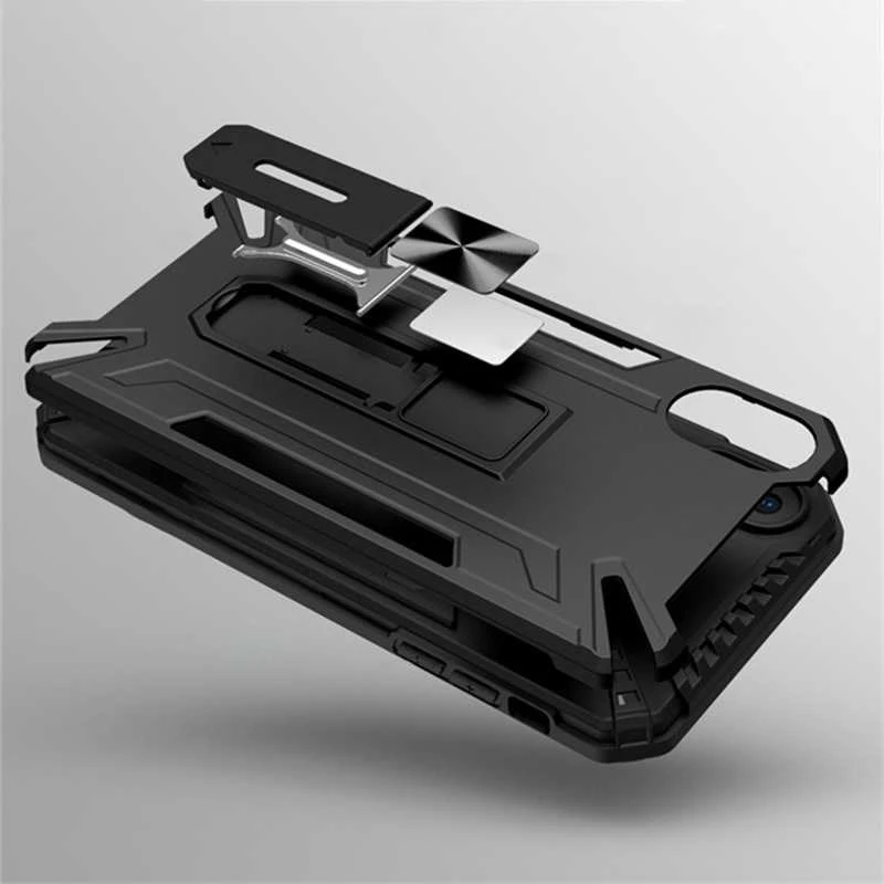 Fusion Accessories Topt Shock Armor dėklas skirtas Xiaomi Redmi Note 11 5G/Note 11S 5G/Poco M4 Pro 5G juodos spalvos