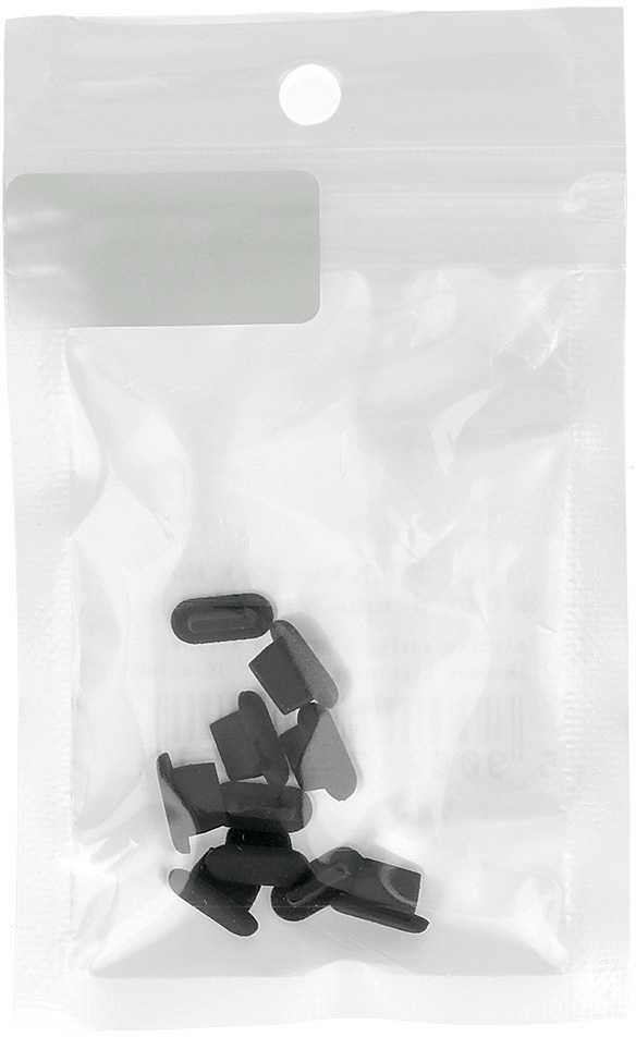 Fusion Accessories Topt Silicone anti-dust plug Lightning juodas – 10 pieces