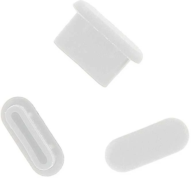 Toptel Topt Silicone anti-dust plug Type C baltas – 10 pieces