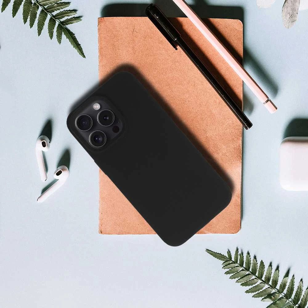 Toptel Topt Silicone Lite dėklas skirtas Xiaomi Redmi 15 4G/5G juodos spalvos