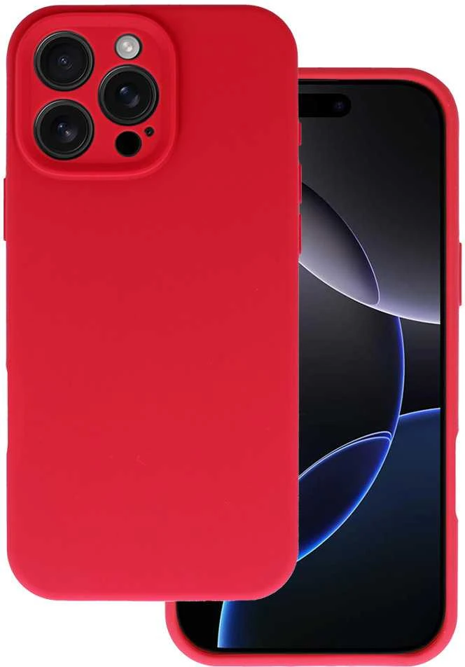 Fusion Accessories Tel Protect Silicone Lite dėklas skirtas Apple iPhone 16 Pro Max avietinės spalvos