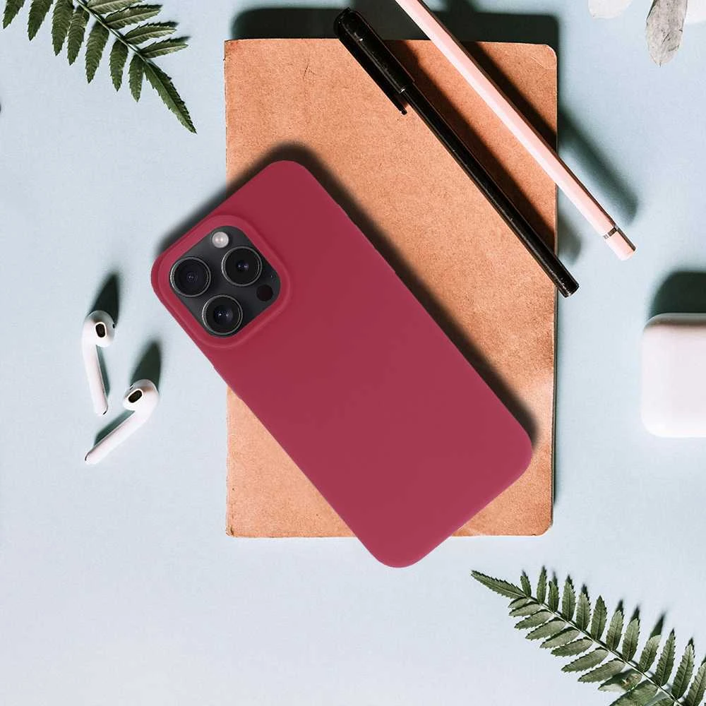 Toptel Topt Silikoninis Lite dėklas skirtas Apple iPhone X/XS burgundy