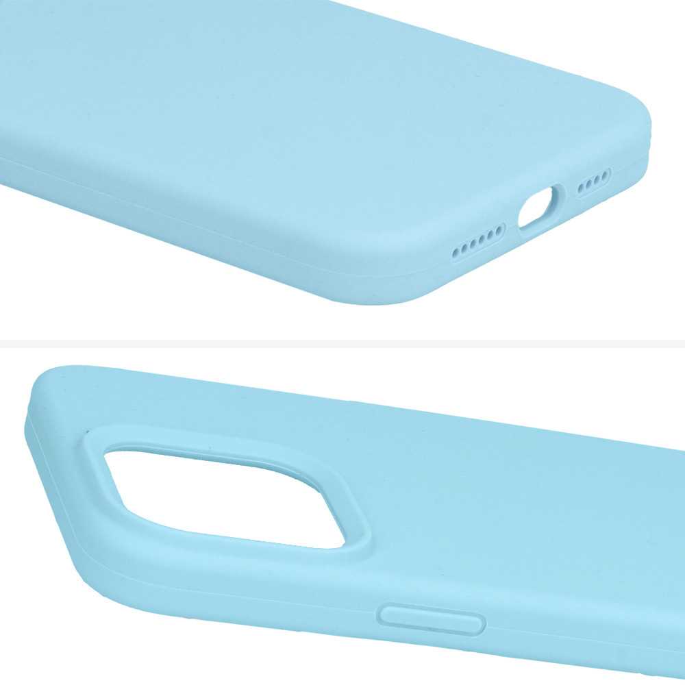 Fusion Accessories Topt Silikoninis Lite dėklas skirtas Apple iPhone 15 Plus light mėlynos spalvos