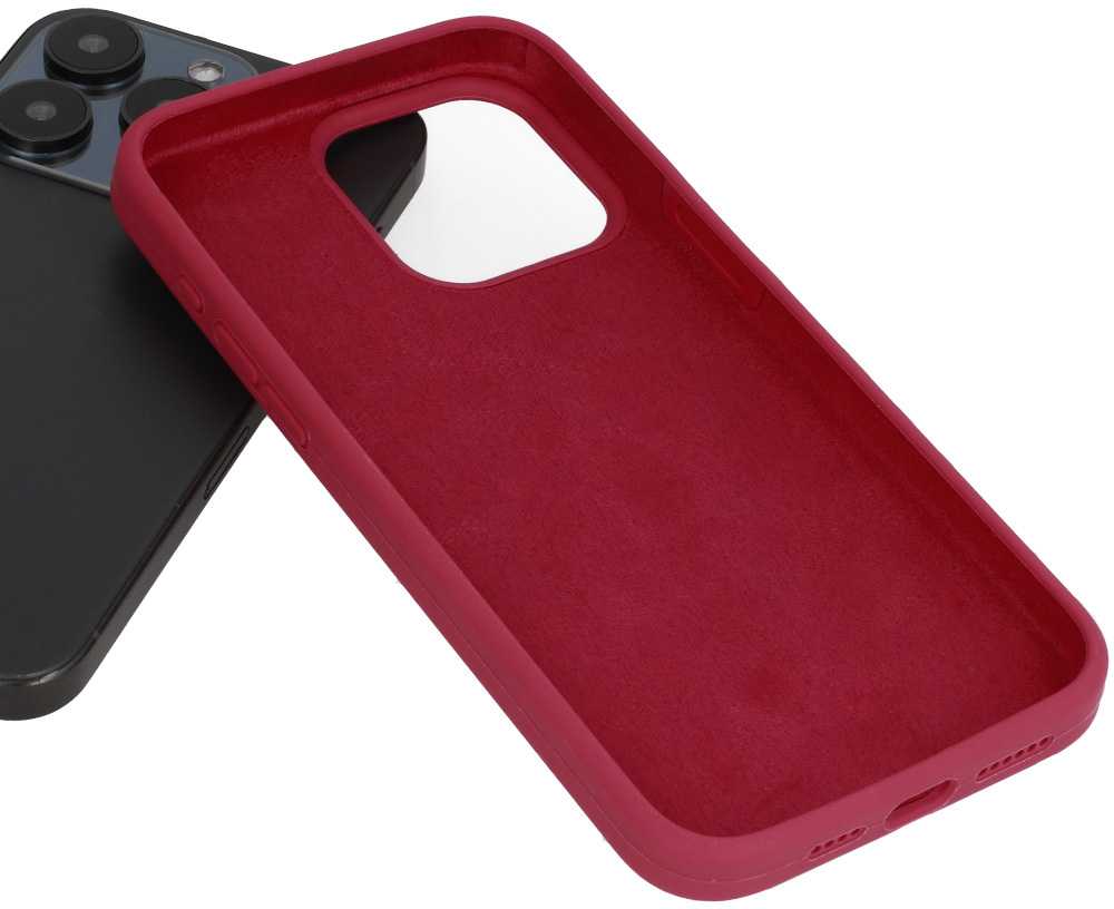 Topt Silikoninis Lite dėklas skirtas Apple iPhone 15 burgundy