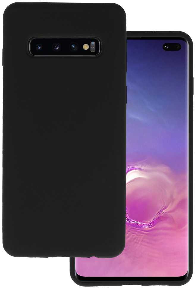 Fusion Accessories Topt Silicone Lite dėklas skirtas Samsung Galaxy S10 juodos spalvos