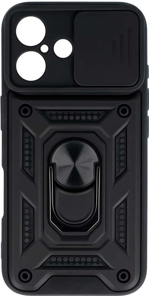 Toptel Topt Slide Camera Armor dėklas skirtas Apple iPhone 16 juodos spalvos