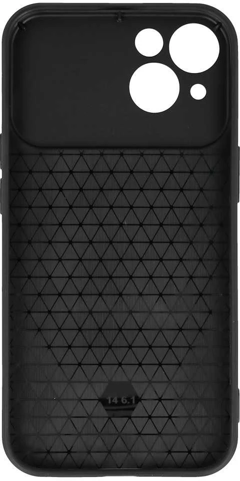 Fusion Accessories Topt Slide Camera Armor dėklas skirtas Apple iPhone 15 Plus juodos spalvos