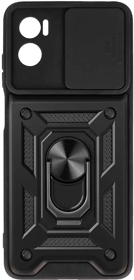 Fusion Accessories Topt Slide Camera Armor dėklas skirtas Motorola Moto E22/E22i juodos spalvos