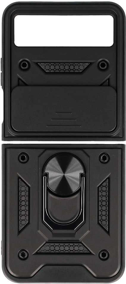 Fusion Accessories Topt Slide Camera Armor dėklas skirtas Motorola Razr 40 5G juodos spalvos