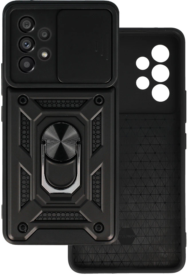 Fusion Accessories Slide Camera Armor dėklas skirtas Samsung Galaxy A53 5G juodos spalvos