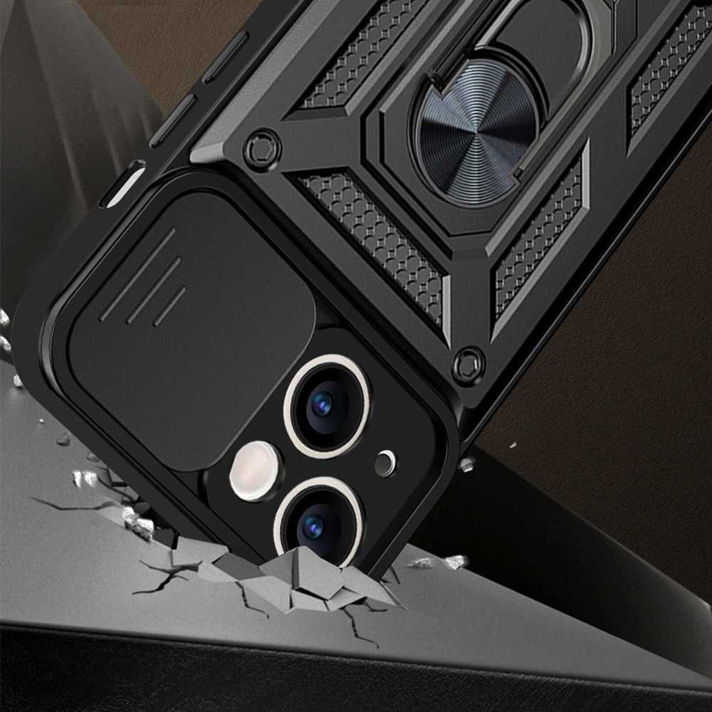 Fusion Accessories Topt Slide Camera Armor Dėklas skirtas Xiaomi Redmi 15 4G/5G juodos spalvos