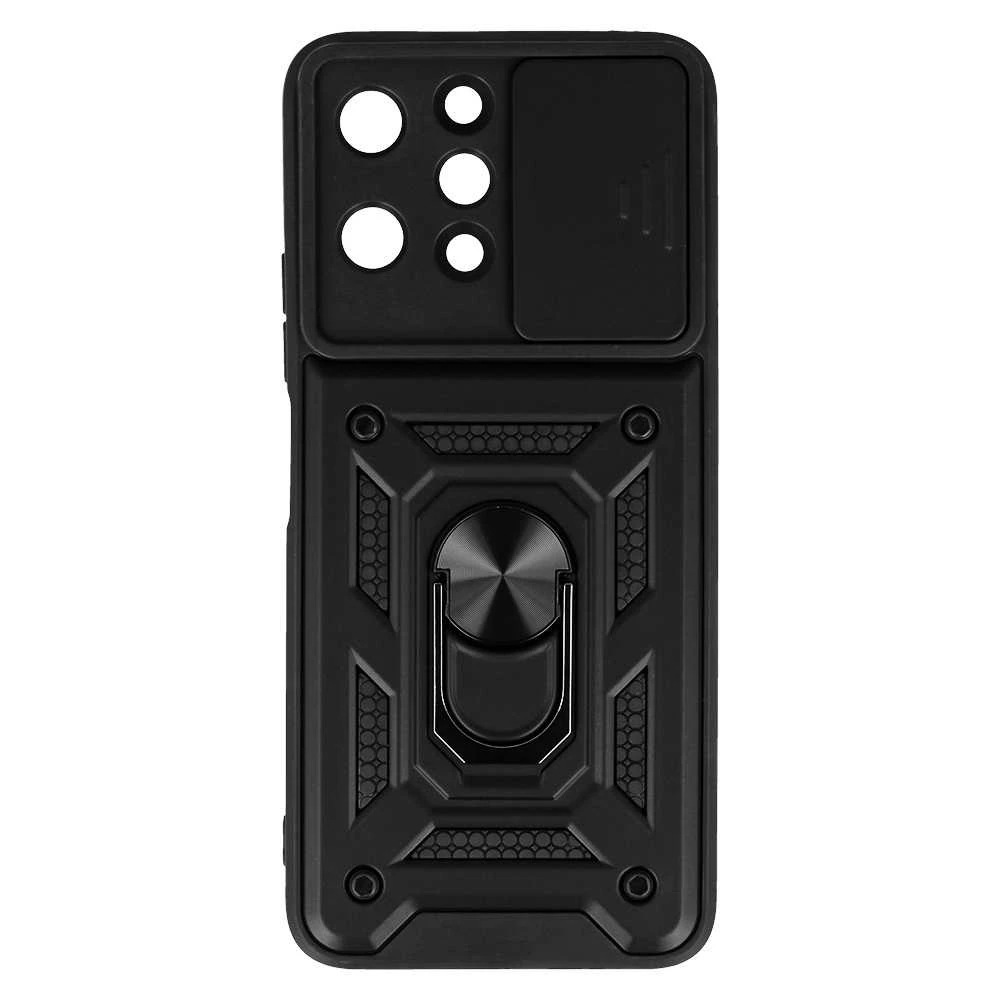 Fusion Accessories Topt Slide Camera Armor dėklas skirtas Xiaomi Redmi 12 juodos spalvos