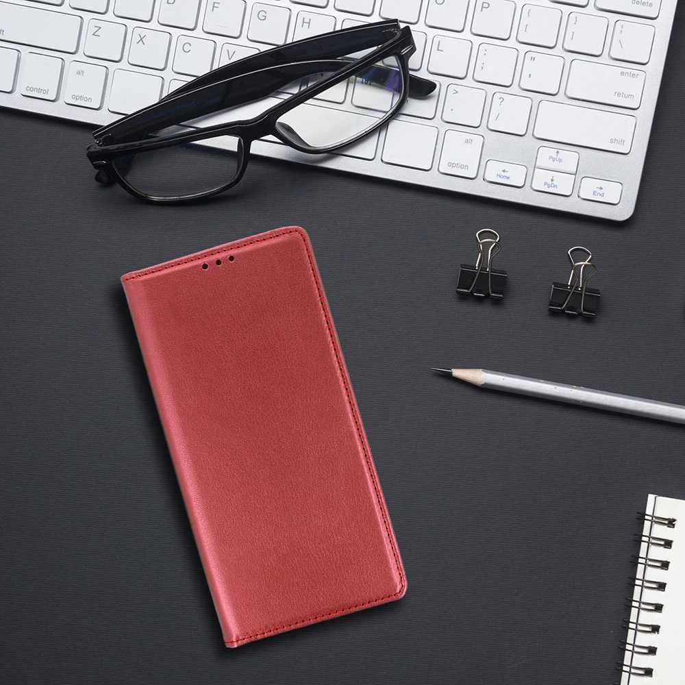 Toptel Topt Smart Magneto dėklas skirtas Xiaomi Redmi Note 13 Pro Plus 5G burgundy