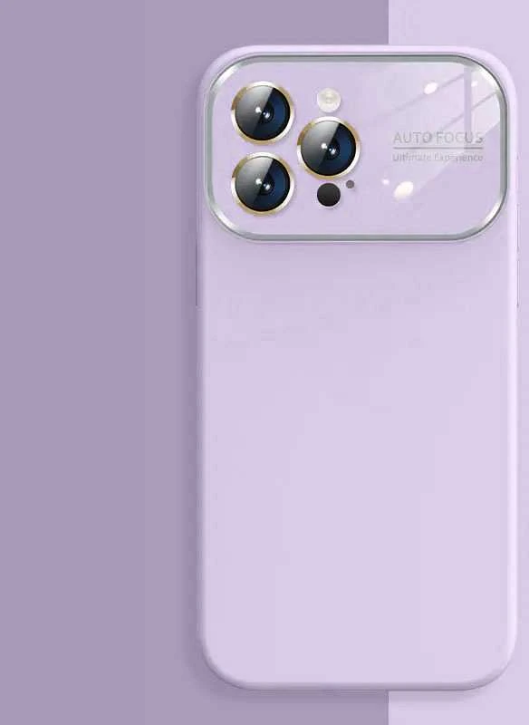 Fusion Accessories Topt Soft Silicone Lens dėklas skirtas Apple iPhone 15 Plus light violetinės spalvos
