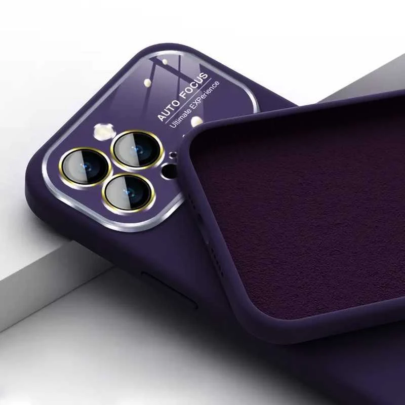 Fusion Accessories Topt Soft Silicone Lens dėklas skirtas Apple iPhone 15 Plus violetinės spalvos