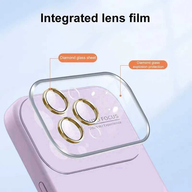 Fusion Accessories Topt Soft Silicone Lens dėklas skirtas Apple iPhone 14 Pro light violetinės spalvos