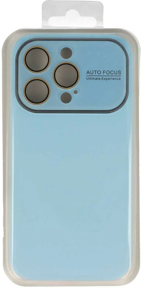 Fusion Accessories Topt Soft Silicone Lens dėklas skirtas Apple iPhone 15 Plus light mėlynos spalvos