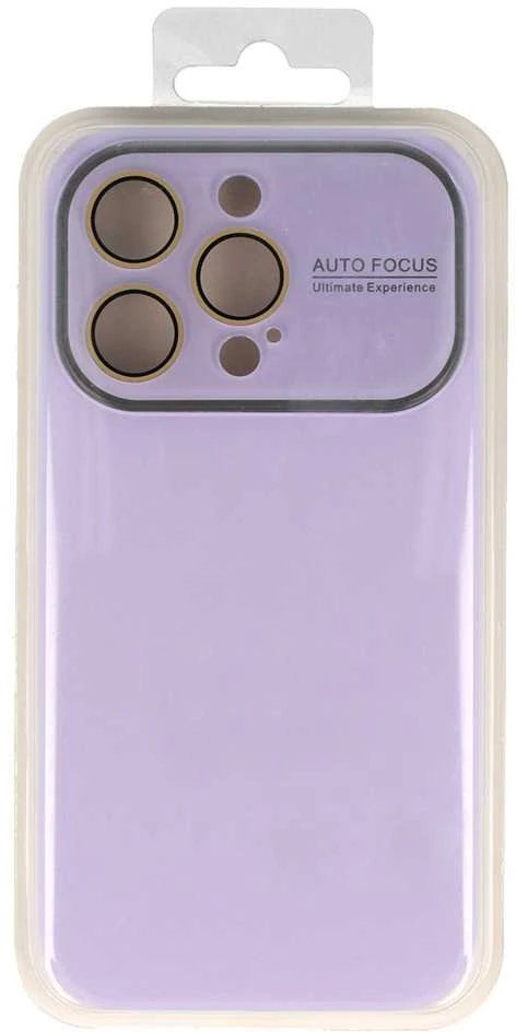 Fusion Accessories Topt Soft Silicone Lens dėklas skirtas Apple iPhone 14 Pro Max light violetinės spalvos