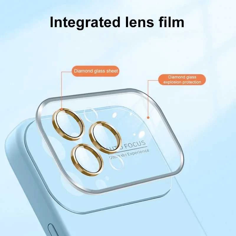 Fusion Accessories Topt Soft Silicone Lens dėklas skirtas Apple iPhone 14 Pro light mėlynos spalvos