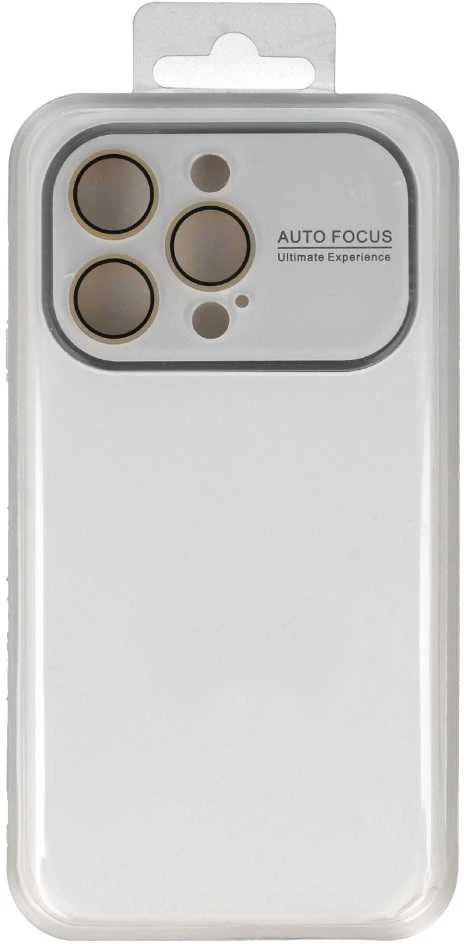 Fusion Accessories Topt Soft Silicone Lens dėklas skirtas Apple iPhone 15 Plus baltos spalvos