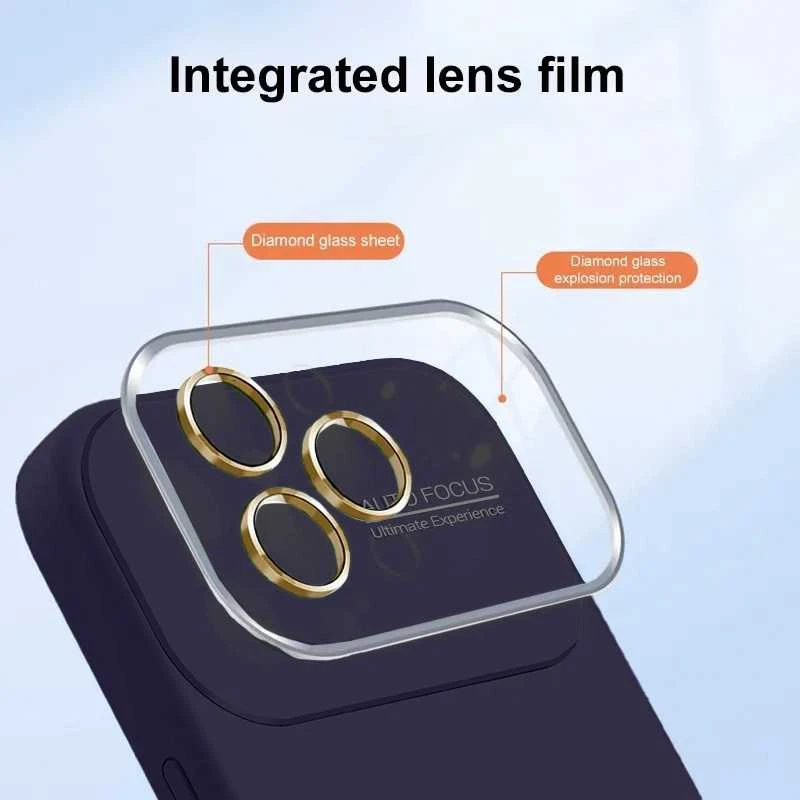 Fusion Accessories Topt Soft Silicone Lens dėklas skirtas Apple iPhone 15 Plus violetinės spalvos
