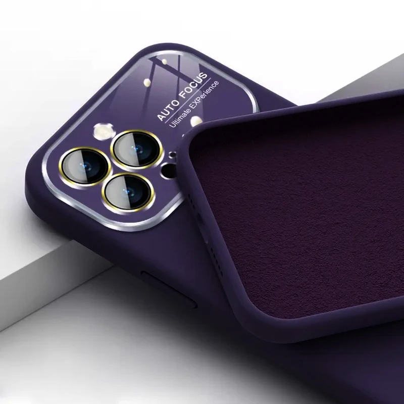 Fusion Accessories Soft Silicone Lens Dėklas skirtas Apple iPhone 12 violetinė