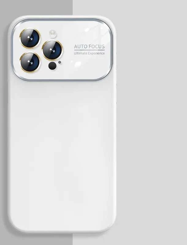 Toptel Topt Soft Silicone Lens dėklas skirtas Apple iPhone 13 Pro Max baltos spalvos