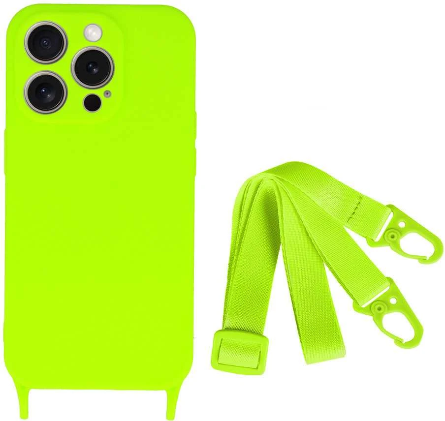 Fusion Accessories Topt Strap silikoninis dėklas skirtas Apple iPhone 13 Pro Max design 2 lime