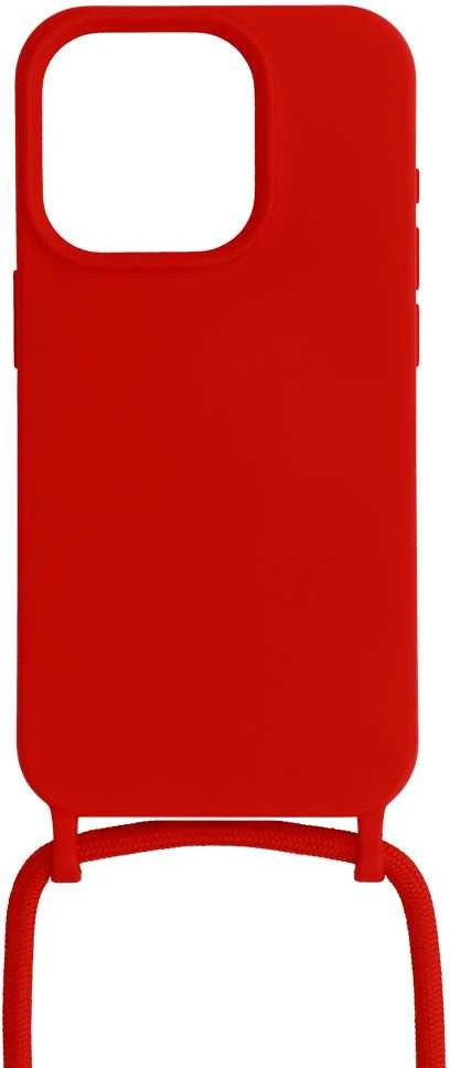 Fusion Accessories Topt Strap silikoninis dėklas skirtas Apple iPhone 14 Pro design 1 raudonos spalvos