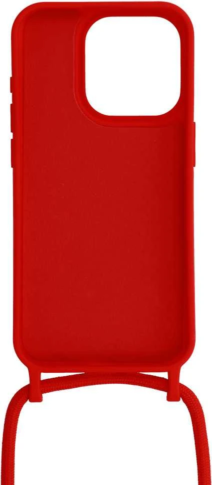 Fusion Accessories Topt Strap silikoninis dėklas skirtas Apple iPhone 13 Pro design 1 raudonos spalvos