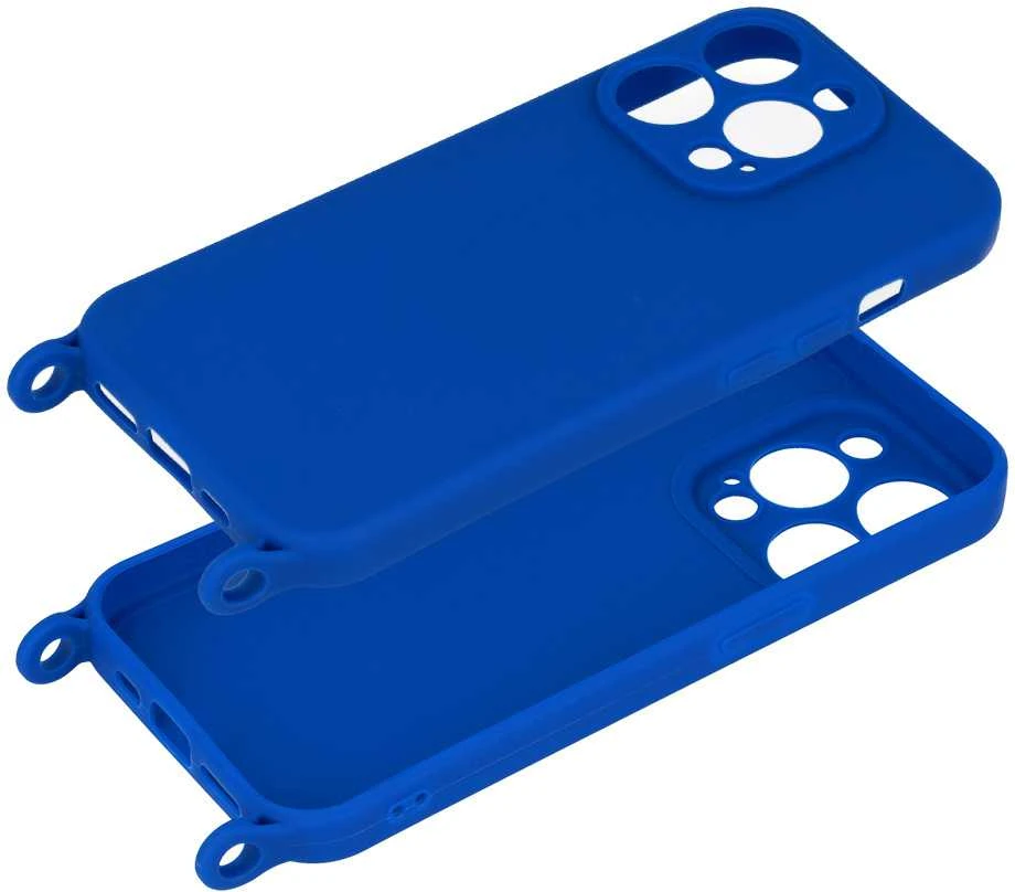 Fusion Accessories Topt Strap silikoninis dėklas skirtas Apple iPhone 13 Pro Max design 2 mėlynos spalvos