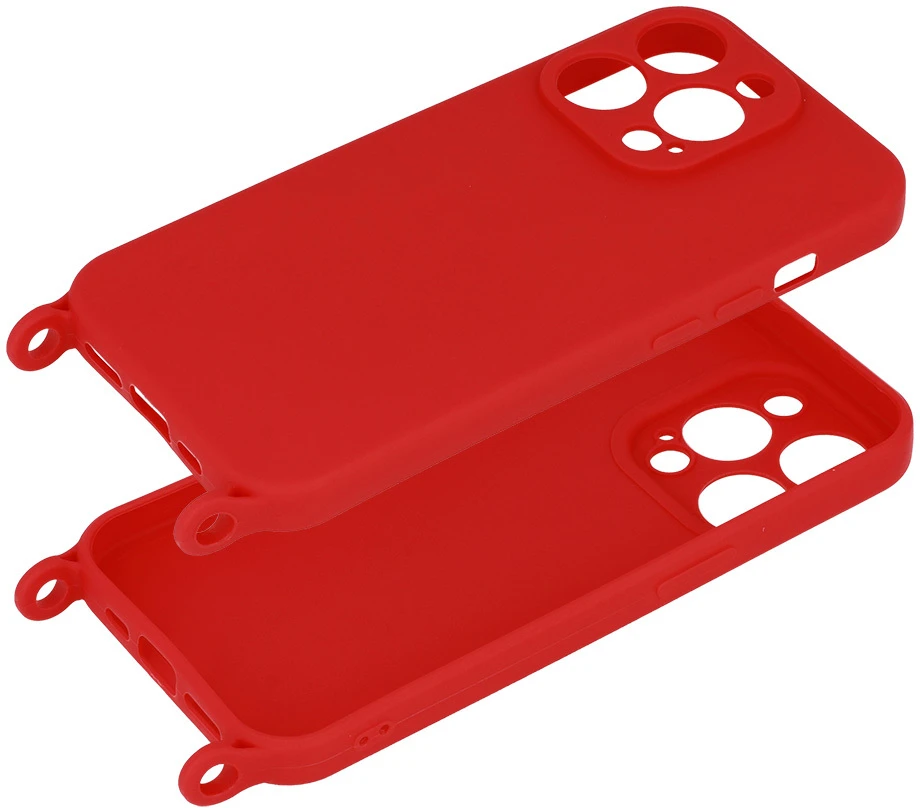 Fusion Accessories Strap Silicone Dėklas skirtas Apple iPhone 12 design 2 red