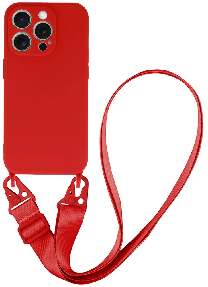 Fusion Accessories Strap Silicone Dėklas skirtas Apple iPhone 12 design 2 red