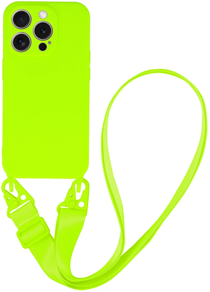 Fusion Accessories Strap Silicone Dėklas skirtas Apple iPhone 14 Pro design 2 lime