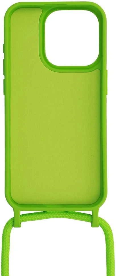 Fusion Accessories Topt Strap silikoninis dėklas skirtas Apple iPhone 13 Pro design 1 žalios spalvos