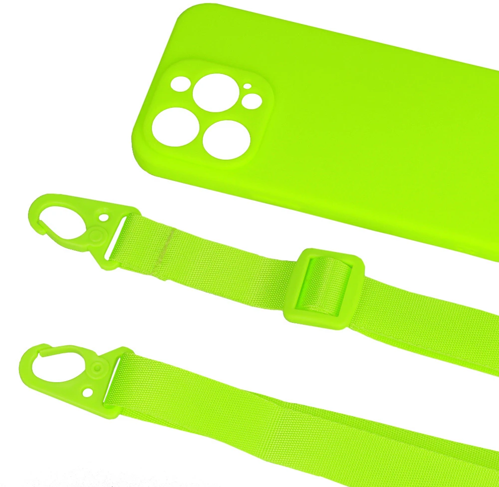 Fusion Accessories Strap Silicone Dėklas skirtas Apple iPhone 14 Pro design 2 lime