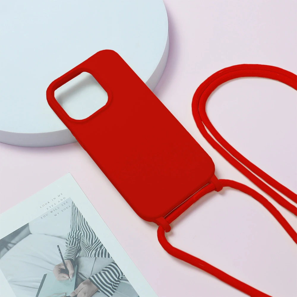 Toptel Strap Silicone Dėklas skirtas Apple iPhone 13 Pro Max design 1 red