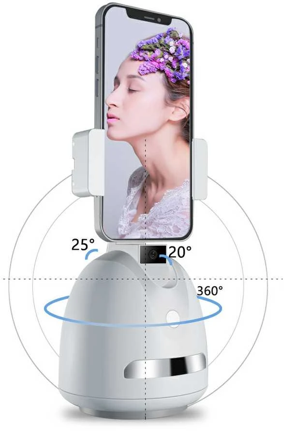 Fusion Accessories Topt Telefono laikiklis su 360° veido sekimu P2S baltos spalvos