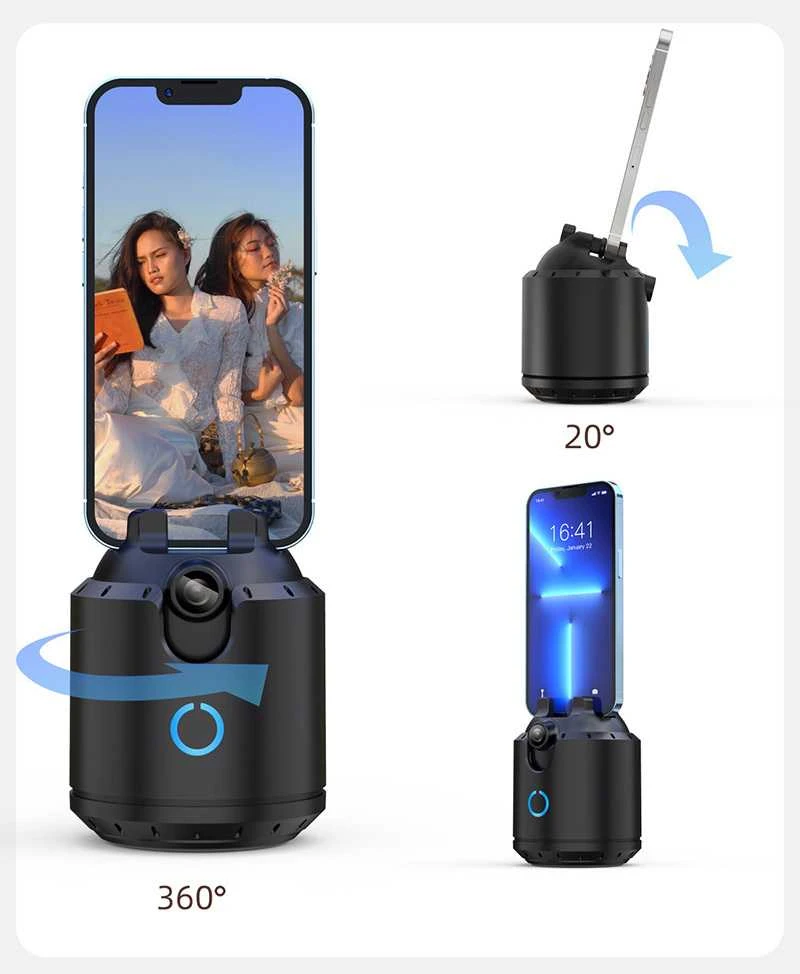 Fusion Accessories Topt Telefono laikiklis su 360° veido sekimu P3 juodos spalvos
