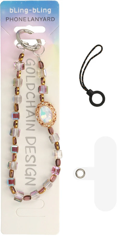 Fusion Accessories Phone pendant GC-BZ1 transparen-aukso spalvos