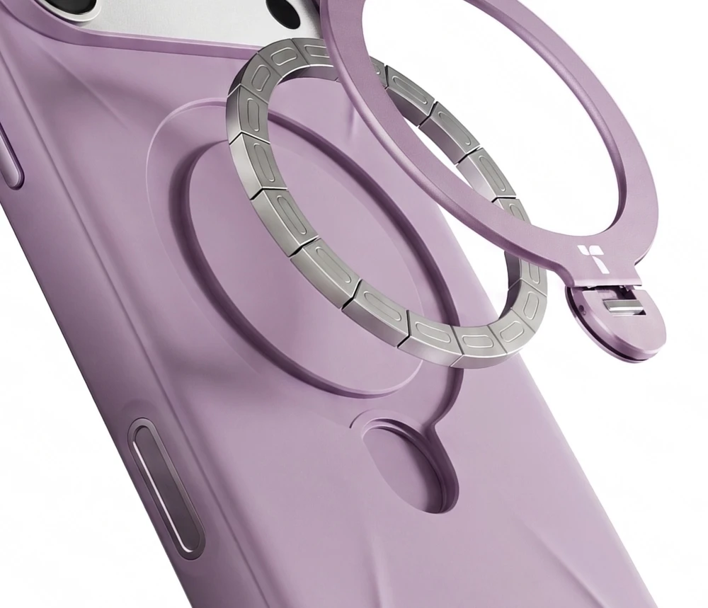 Torras Ostand Q3 silikoninis dėklas, violetinis – iPhone 18 Pro Max