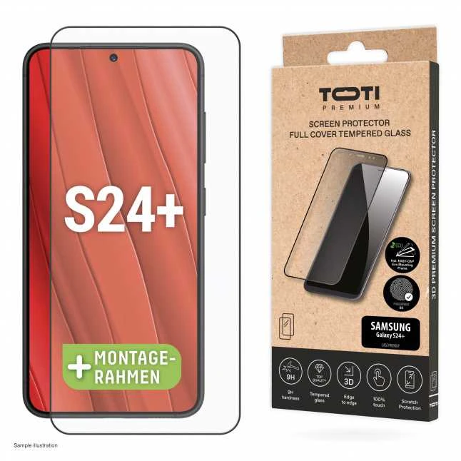 Toti Premium PREMIUM TEMPERED glass 3D screen protector full cover for Samsung Galaxy S24+/S25+