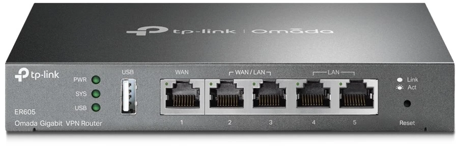 TP-Link Omada ER605 laidinis maršrutizatorius Gigabitinis eternetas Juoda