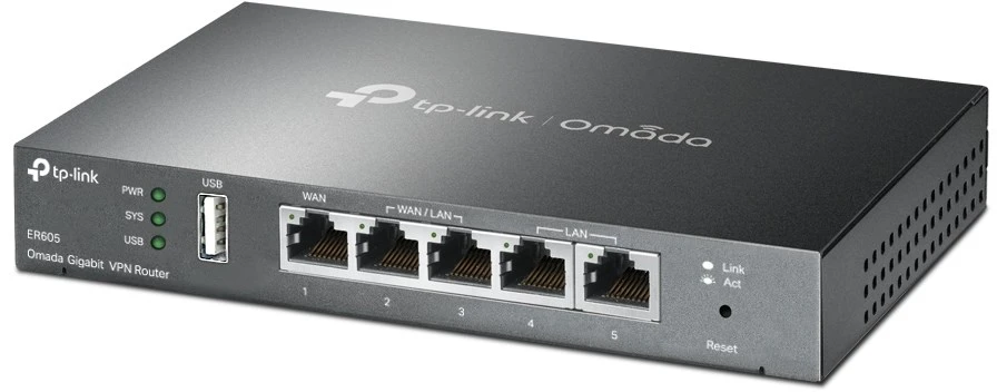 TP-Link Omada ER605 laidinis maršrutizatorius Gigabitinis eternetas Juoda