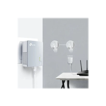TP-LINK AV500 Nano Powerline Ethernet adapterio rinkinys, itin kompaktiškas dydis, 500 Mbps Powerline duomenų perdavimo sparta, 100 Mbps Fast Ethernet, HomePlug